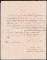 1868 Moritz Strass a bécsi Tattersall udvari lovászának levele ismeretlennek / Letter of the horseman of the Vienna Tattersall