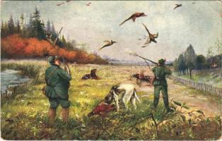 1915 Hunter art postcard s: A. Jiras (EK)