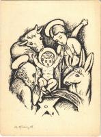 Infant Jesus. Original-Lithographie A. Hudetz (EB)