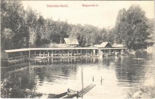 1913 Szováta-fürdő, Baile Sovata; Magyarosi tó, fürdőkabinok / lake, spa cabins (EK)