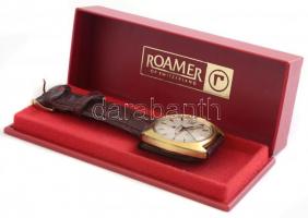 Roamer férfi automata karóra, automata dátumos, bőr szíjjal, eredeti dobozában, karcmentes, működik ...
