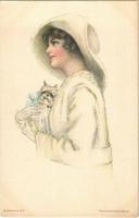 American Girl No. 31. Lady art postcard. Edward Gross Co. s: Pearle Fidler LeMunyan