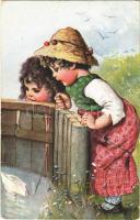 1909 Children art postcard. T.S.N. Serie 577. 6 Dess. (EK)