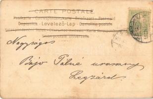 Art Nouveau lady, floral, litho