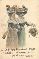 1903 Lady art postcard (EK)