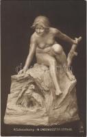H. Schievelkamp - In unbewusster Gefahr / Erotic nude lady sculpture
