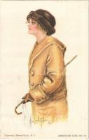 American Girl No. 14. Fidler College Series No. 4. Lady art postcard. Edward Gross Co. s: Alice Luella Fidler (EK)