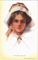 A Hundred Years Ago Lady art postcard. Reinthal & Newman Pubs. No. 207. s: Philip Boileau
