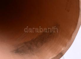 Kovács Margit (1902-1976): Korsós lány.  Mázas cserép, jelzett, kopásokkal m: 34 cm