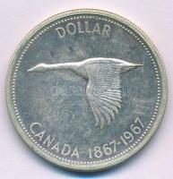 Kanada 1967. 1$ Ag II. Erzsébet T:2  Canada 1967. 1 Dollar Ag Elizabeth II C:XF  Krause KM#70