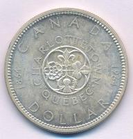 Kanada 1964. 1$ Ag Charlottetown T:2 Canada 1964. 1 Dollar Ag Québec - Charlottetown C:XF Krause KM#58