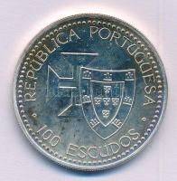 Portugália 1989. 100Esc Ag Madeira T:1 (eredetileg PP) Portugal 1989. 100 Escudos Ag Madeira C:UNC (originally PP) Krause KM#647a