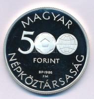 1986. 500Ft Ag "Labdarúgó Világbajnokság - Mexikó 1986 - Stadion" T:PP Adamo EM94