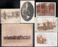 11 db vegyes érdekes fotó, több vizitkártya és kabinetfotó
