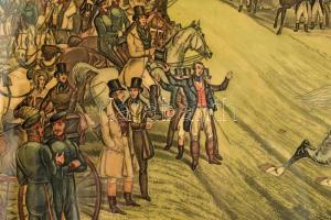 Hunt, Charles (1803-1877): Northampton Grand National Steeple Chase (The start), 1840. Kézzel színez...