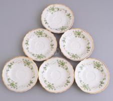 Hollóházi Erika mintás porcelán mokkás készlet. Kézzel festett, jelzett, hibátlan