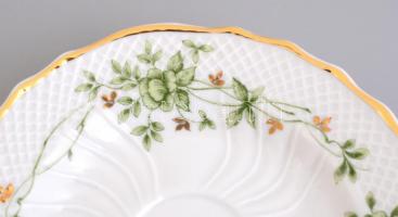 Hollóházi Erika mintás porcelán mokkás készlet. Kézzel festett, jelzett, hibátlan