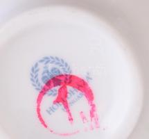 Hollóházi Erika mintás porcelán mokkás készlet. Kézzel festett, jelzett, hibátlan