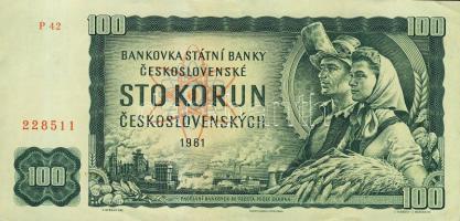 Csehszlovákia 1961. 100K "P" széria T:II