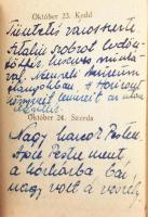 1956 Előjegyzési zsebnaptár október 23-tól naplószerű bejegyzésekkel a forradalom eseményeiről is. Érdekes kordokumentum!