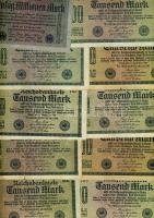 Német Birodalom/Császárság/Weimari Köztársaság 1910-44. 57 db bankjegy, jobbakkal T:II,III,III- (kev...
