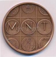 Fritz Mihály (1947-) 1991. "90 éves a Magyar Numizmatikai Társulat / MNT" Br emlékérem (42...