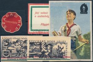 1948-1951 5 klf politikai levélzáró és reklámbélyeg