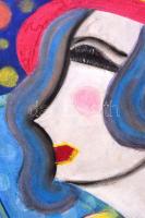 Scheiber H jelzéssel: Hölgy portréja. Vegyes technika, papír. 49,5x39,5 cm