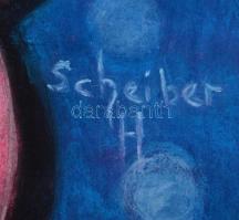 Scheiber H jelzéssel: Zenész. Vegyes technika, papír. 60x42,5 cm