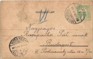 1907 Körmöcbánya, Kremnitz, Kremnica; Üdvözlet montázs / greeting montage (EK)