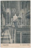 Nagymihály, Michalovce; Izraelita templom belső, zsinagóga. Lándai József kiadása 2776. / synagogue interior