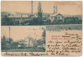 1900 Bobót, Bobot (Trencsén, Trencín); papírgyár. Fuchs Vilmos kiadása / paper factory (EK)