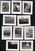 1942 Keszthely, katonai kiképzésen, vitéz Szabó Gyula detektív hagyatékából 20 db vintage fotó, 6x9 cm és 6x4,5 cm
