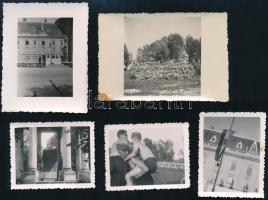 1942 Keszthely, katonai kiképzésen, vitéz Szabó Gyula detektív hagyatékából 20 db vintage fotó, 6x9 ...