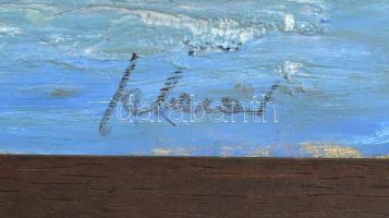 Schéner Mihály (1923-2009): Párizs, Notre Dame. Olaj, farost, jelzett. Hátoldalán autográf feliratta...