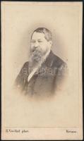 cca 1862 Neisse, E. Voelkel fényképész műtermében készült, feliratozott, keményhátú vintage fotó, 10,1x6 cm