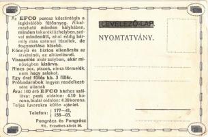 EFCO porosz kőszéntégla. Pongrácz és Pongrácz fekete gyémántja. Reklám / Hungarian coal bricks adver...