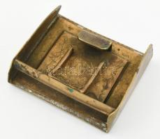 cca 1930 Csendőrségi zománc címeres réz övcsat kis zománc sérüléssel. 45x53 mm