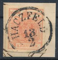 3kr MP IIIb pale red with nice margins on cutting 
