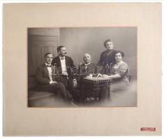 cca 1905 Szombathely, Knebel Jenő fényképész műtermében készült vintage fotó, 18x24,5 cm, karton 30x36 cm