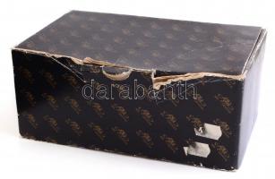 Ajkai kristály doboz, kis csorbával, eredeti dobozában, 7x18x11,5 cm