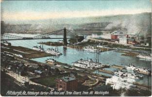 Pittsburgh (Pennsylvania), Pittsburgh Harbor, The Point and Three Rivers from Mt. Washington