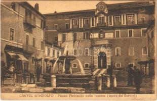 Castel Gandolfo, Piazza Plebiscito colla fontana (opera del Bernini) / square, fountain (EK)
