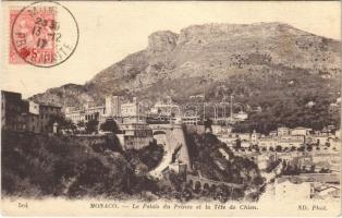 1917 Monaco, Le Palais du Prince et la Tete de Chien / royal palace, mountain (fl)