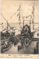 1907 Bari, Festa S. Nicola / celebration of Saint Nicholas, boats, procession