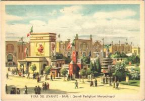 Bari, Fiera del Levante, I Grandi Padiglioni Merceologici / International Fair advertising card, pavilions