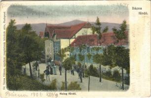 1906 Báznafürdő, Baile Bazna, Bad-Baassen; Meleg fürdő. Dr. Vajna Vilmos egyetemi magántanár felvétele után / spa, bath (EK)