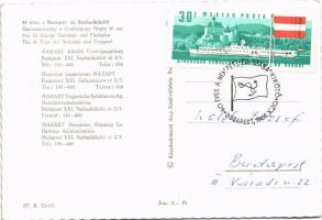 1968 Budapest XXI. Csepel, Nemzeti és Szabadkikötő, uszályok. Képzőművészeti Alap Kiadóvállalat + &q...