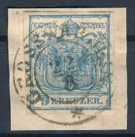 9kr HP I greyish blue, with plate flaw 