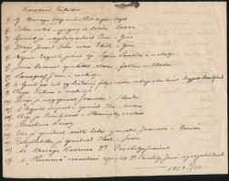 1921 Pasztélyi urak halotti torán megjelentek listája, nemesi családok kézirat